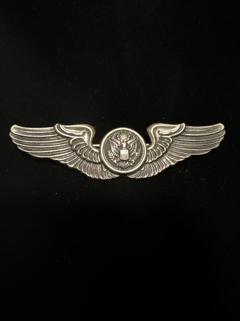 WW2 USAAF ARMY Air Force Enlisted Air Crew Member Sterling Silver Wings ...