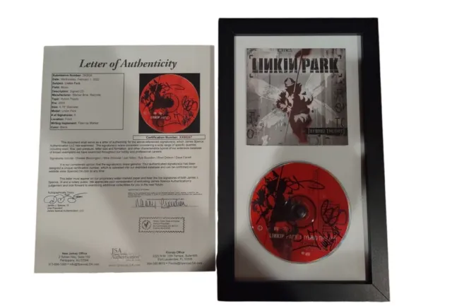 LINKIN PARK SIGNED HYBRID THEORY FRAMED CD DISPLAY JSA LOA Chester Bennington