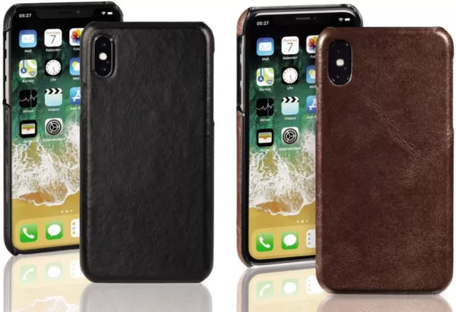 Pazzimo Cubierta de Cuero Funda Dura Funda Protectora para Apple IPHONE X / Xs