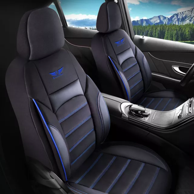 Auto Sitzbezüge für Mitsubishi Colt in Schwarz Blau