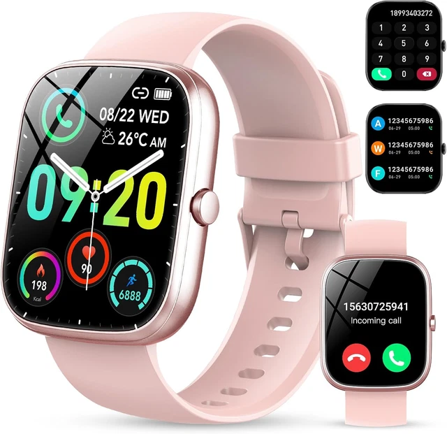 Homailida Smartwatch Donna, 1,2 Orologio Fitness con Effettua/Risposta Chiamate, 100+ Sportive Fitness Tracker, Fisiologia Femminile Notifiche, Impermeabil IP68 Smart Watch per Android iOS