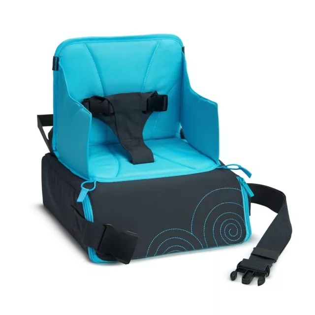 Travel Booster Seat 12 Months+ Ultra Portable Solid Stable Internal Frame Blue