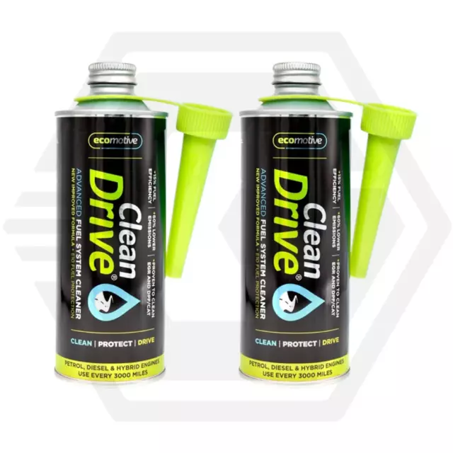 2 x Clean Drive Car Petrol Diesel Injector EGR Valve DPF Lambda Sensor Cleaner