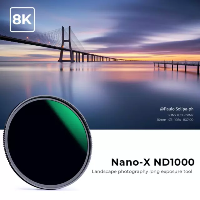 K&F Concept ND1000 (10 Stop) ND Filter Slim Neutral Graufilter Nano-X 37-112mm 3
