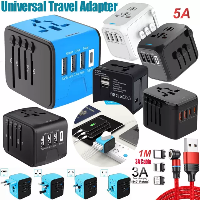 International Universal Travel Adapter USB Port Outlet Socket Converter Power AU