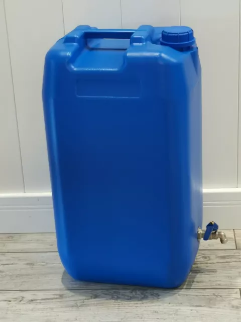 WASSERKANISTER BLAU 30 Liter Wasserbehälter mit Metallhahn Camping