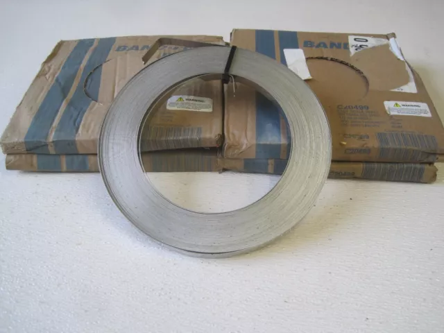 5pcs Band It 1/2" 0.030" Stainless Steel 201 Banding Strap 100ft C204 Easy Scale