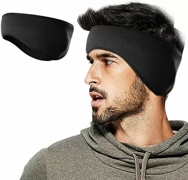 2x Headband Men Women Ear Warmer Cover Winter Sports Headwrap Fleece Ear muffs ṯ