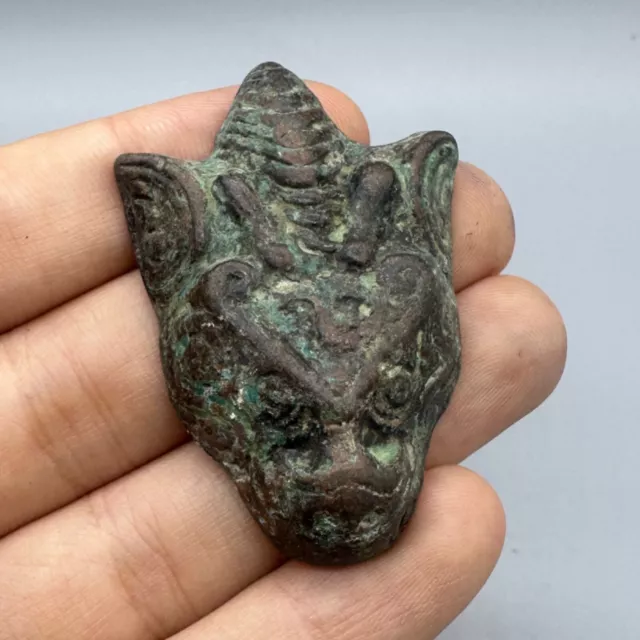 Authentic Ancient Roman Bronze Roman Amulet With Rare Figure #456