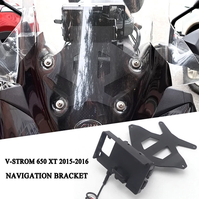 For suzuki V-Strom 650 XT 2015-2016 GPS Navigation Holder USB Charger Bracket