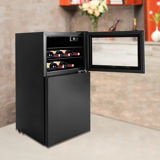 34 INCH DUAL Zone Wine Beverage Refrigerator Wine Cooler Built