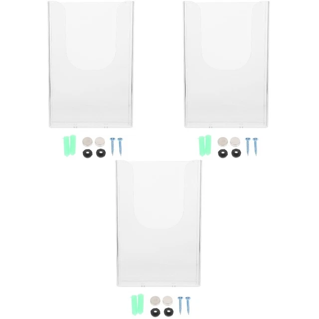 3 pcs Magazine Holder Document Holder Rack File Wall Organizer Wall File Holder