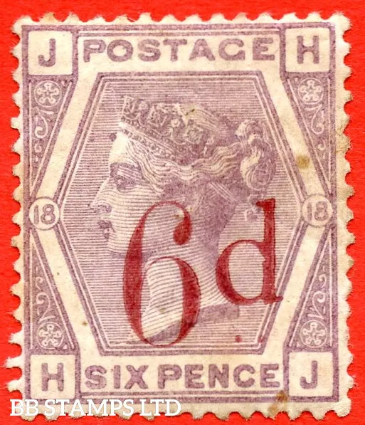 SG. 162. K8B. " HJ ". 6d on 6d Lilac. Plate 18. An average mint example. B64691