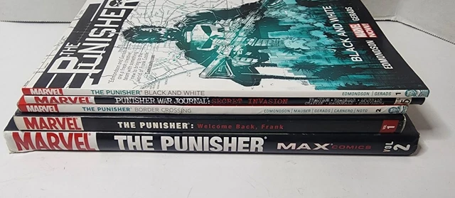 THE PUNISHER Max Vol 2 HC Hard Cover Book GARTH ENNIS MCU Lot of 5 books mags! 12