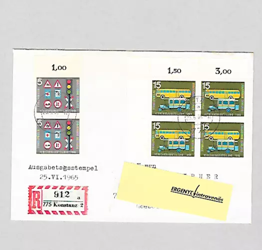 Bund - 470  als MiF mit Eckrand-Viererblock, E 1