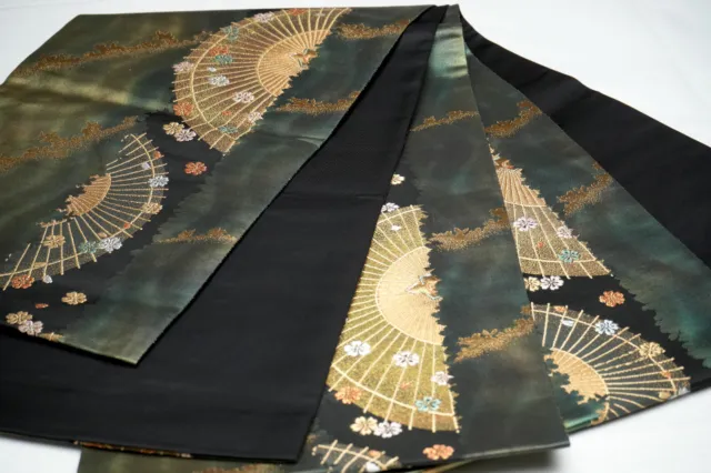 Dear Vanilla Authentic Japanese Silk Fukuro Obi Sash Belt Women's Kimono Vintage