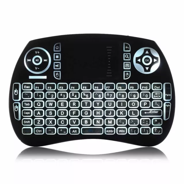 LED Mini Portable Wireless Keyboard Touchpad For Android Smart TV Box PC Laptop