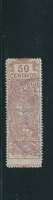 ARGENTINA circa(?) REVENUE, CONSULAR usage F USED