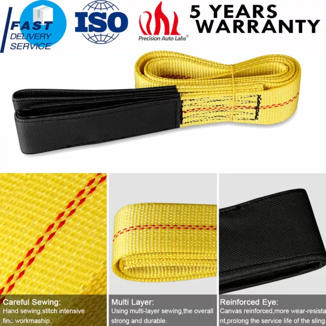 Heavy Duty 6' x 2" Nylon Lifting Slings Lift Sling Eye & Eye Polyester Webbing