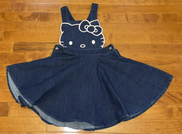 Hello Kitty Girl’s Denim Dress Romper Size 5