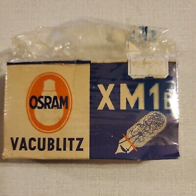 DE COLECCIÓN NUEVO DE LOTE ANTIGUO Osram Vacublitz XM1B 5 flashes fotográficos paquete abierto hecho en Alemania