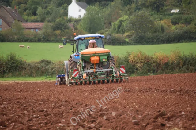 Photo 12x8 Pneumatic seed-drill in action in Linton, Herefordshire Linton c2010