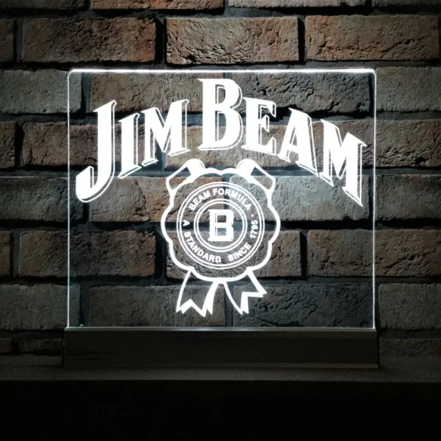 Jim Beam LED Sign,Edgelit,Bar,Mancave,Led,Remote Control,Light,Gift