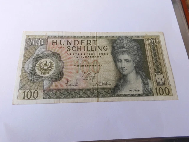 Hungary 100 Schilling Note