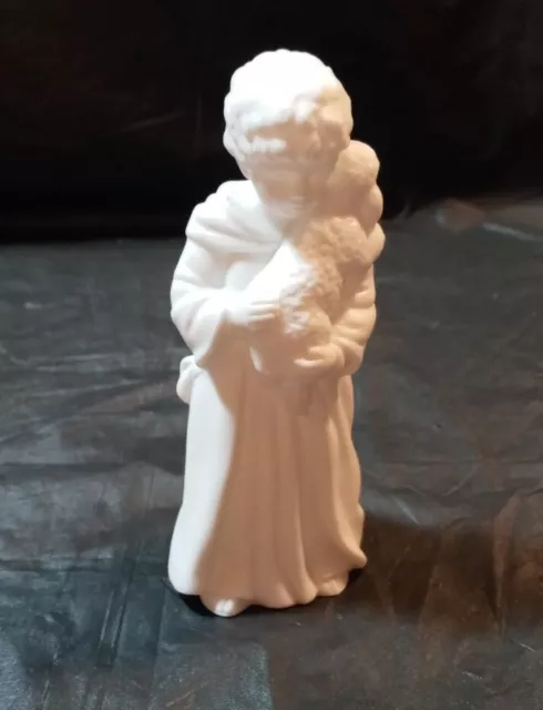 Avon Nativity Collectibles THE SHEPHERD BOY With Lamb Porcelain Bisque Figurine 2