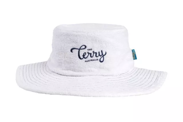 The True Blue Terry Towelling Bucket Hat-White