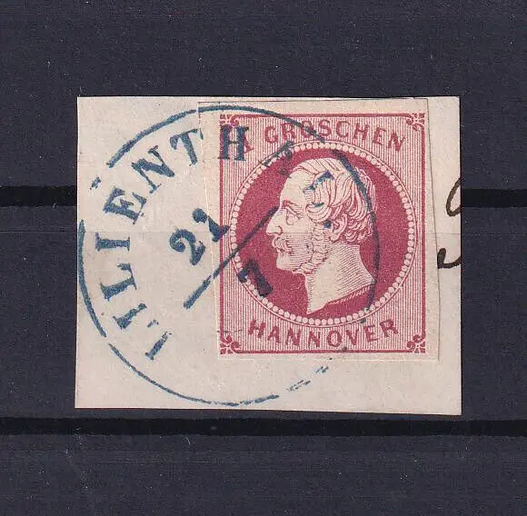 Altdeutschland Hannover Mi.Nr. 14 a Briefstück LILIENTHAL, um 1859, BPP geprüft