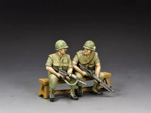 King Et Pays VN174 " Assis M60 Pistolet Équipe " 1/30 Vietnam Métal Jouet