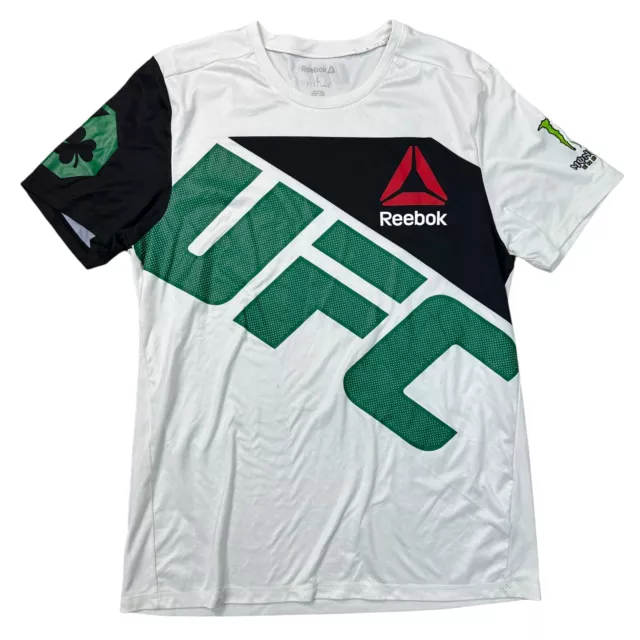 Reebok UFC T-Shirt Graphic Print White Mens Large