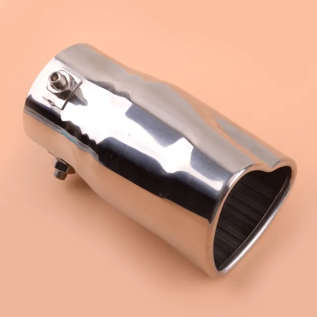 5.3" Heart Shaped Stainless Steel Exhaust Pipe Muffler Tip Cover Trim Silver