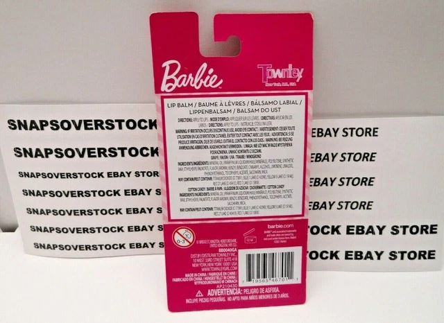 Barbie Cotton Candy & Grape Flavored Lip Balm Tubes, 0.14 Oz. Each Tube, New 3