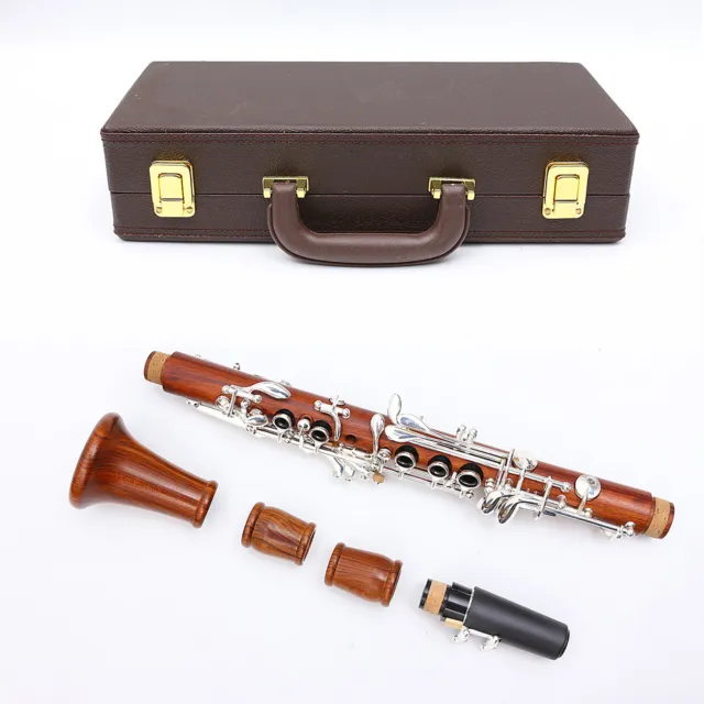 Professional Clarinet Rosewood Eb Key Clarinet E flat Case 2 Barrels