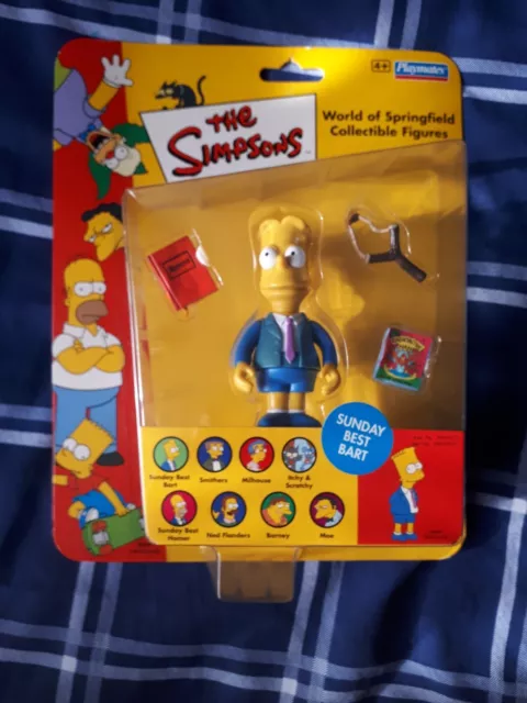 Wos Playmates Interactive The Simpsons Series 2 Sunday Best Bart Toy Figure