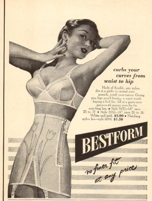 1969 three Teen girls model Bestform Bra girdle lingerie retro photo print  ad L6 
