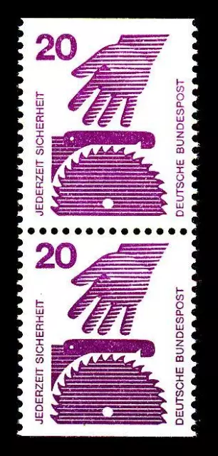 BUND Unfall, Mi. 696 C/D **, 20 Pf. senkrechtes Paar oben und unten geschnitten