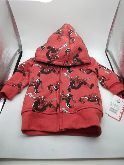 Toddler Boys' Spider-Man Sherpa Lined Sweatshirt - Red 12M