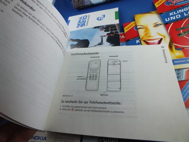 Original Nokia 9210 FOLDER DEv4 Communicator Bedienungsanleitung Buch Anleitung 3