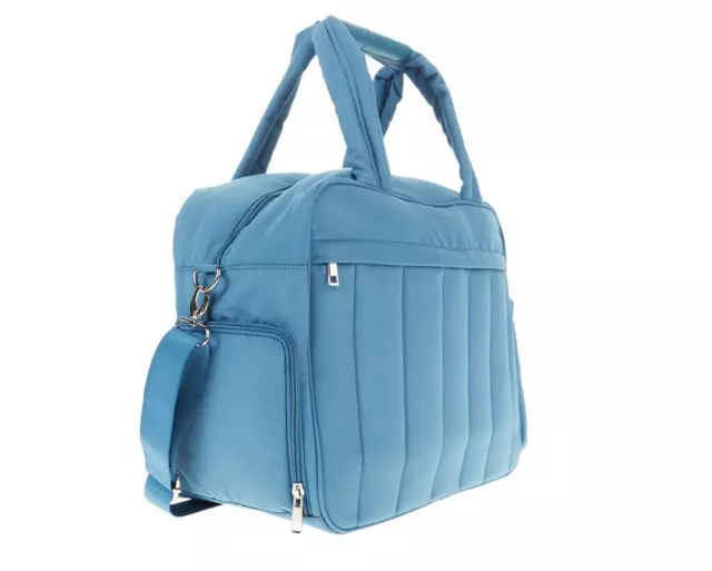 Samantha Brown Luggage To-Go Weekender Tote with Shoe Compartment BLUE nwt