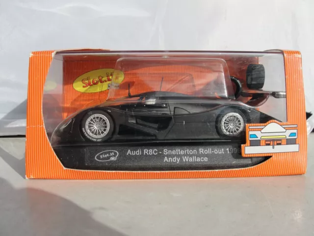 Slot It Audi R8C   Black Ca12A  1:32 Slot Slightly Used Boxed