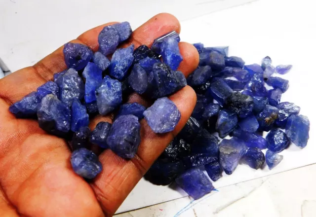 Natural UNTREATED BLUE TANZANITE ROUGH LOT