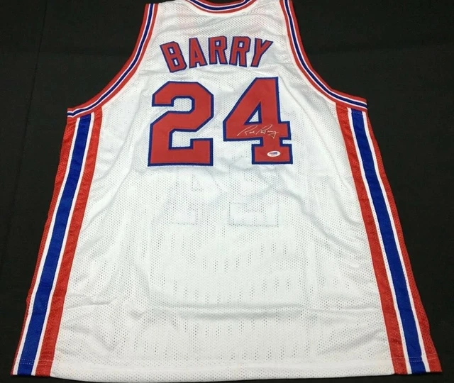 Rick Barry Signed New York Nets Jersey PSA 6A85676 'HOF 1987' Rick Barry Signed New York Nets Jersey PSA 6A85676 'HOF 1987'