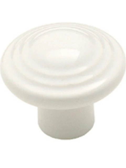 Amerock BP1325-W White 1 3/8" Cabinet Knob Pulls Colour Washed Ceramic