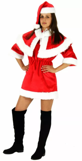 Miss Santa Kostüm Weihnachten sexy Weihnachtsfrau Weihnachtsmann für Damen XS-L