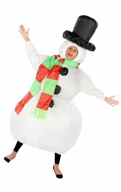 Costume Abito Pupazzo di Neve Gonfiabile Unisex Novità Natale