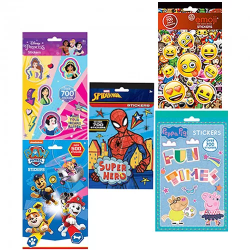 Sticker Book Girls Boys Stickers Sheets Peppa Pig Paw Patrol Spiderman Disney