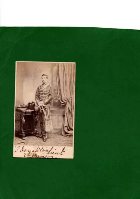 Victorian CDV Photograph Lieutenant Thomas Donaldson 3rd Hussars C.1863